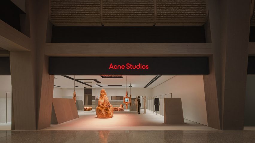 Exterior of Acne store in SKP mall in Chengdu