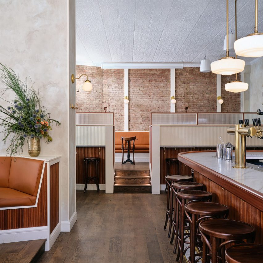 Space Exploration Design gives Bar Americano in Brooklyn a time-worn feel