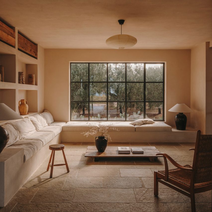 Living room of Casa Maiora by Studio Andrew Trotter in Puglia