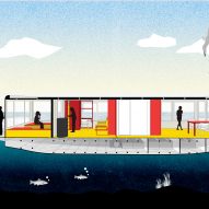 Section of Fàng Sōng houseboat in Berlin by Crossboundaries