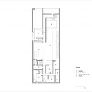 Ground floor plan of The Courtyard Residence by FGR Architects