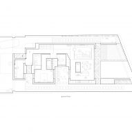 Ground floor plan of Forte House by Pema Studio in Santo Tirso