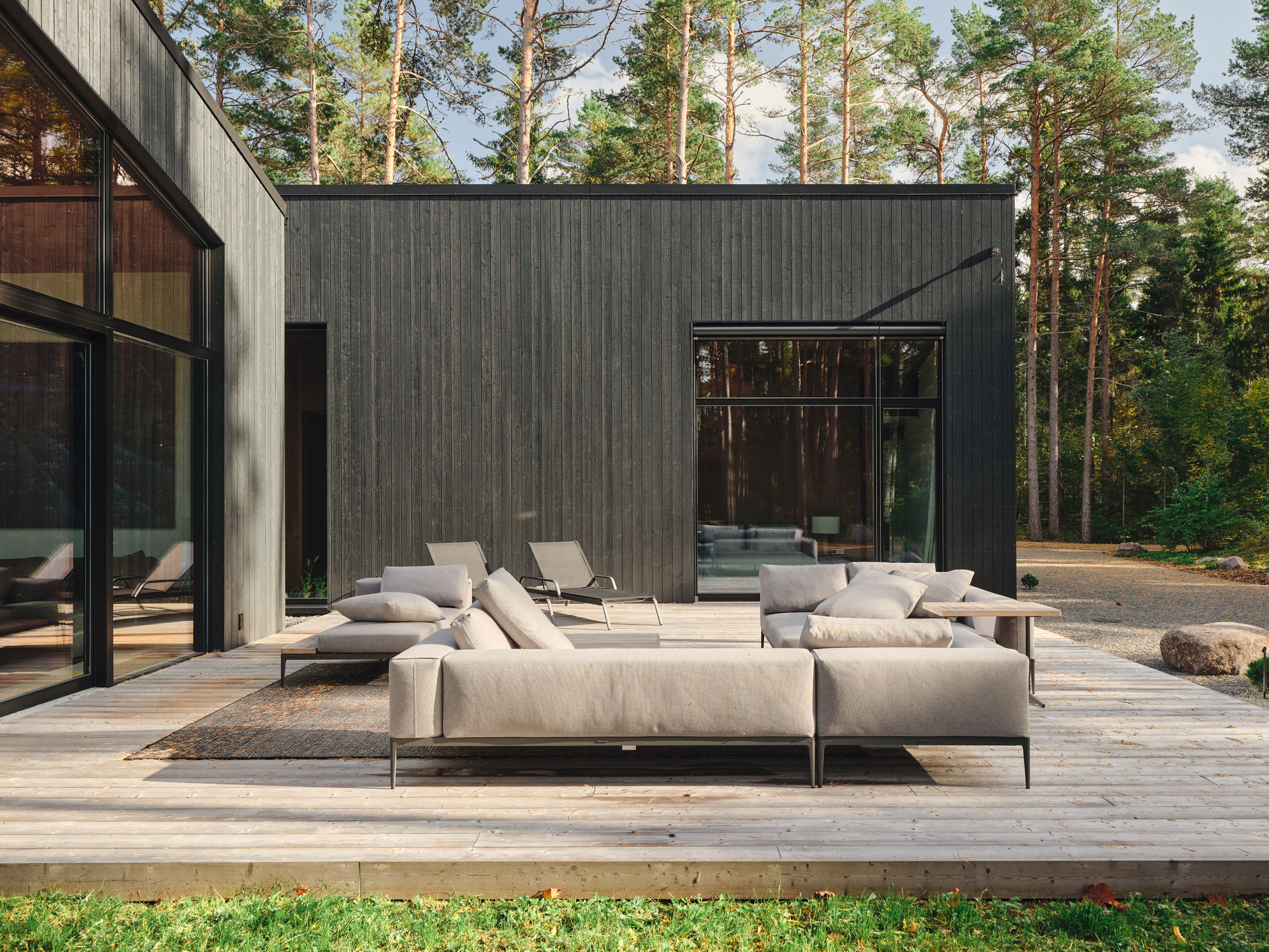 Estonian holiday home with wood-lined terrace