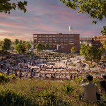 "Motorcycle amphitheatre" for Harley Davidson by Thomas Hetherwick