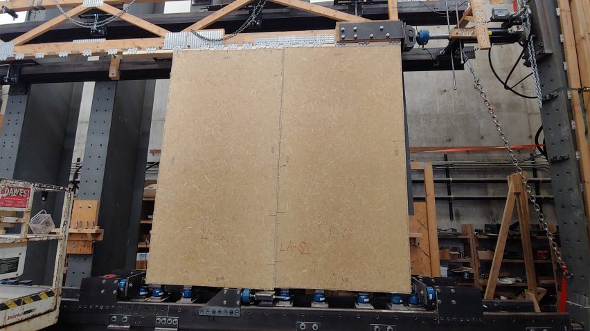 Plantd material panel in a warehouse