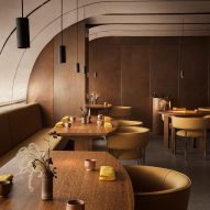 David Thulstrup decorates Ikoyi restaurant with copper walls and curved metal-mesh ceiling
