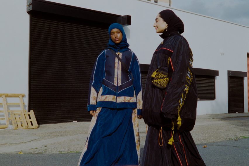 Two hijabi models wearing the Watered by One Water collection