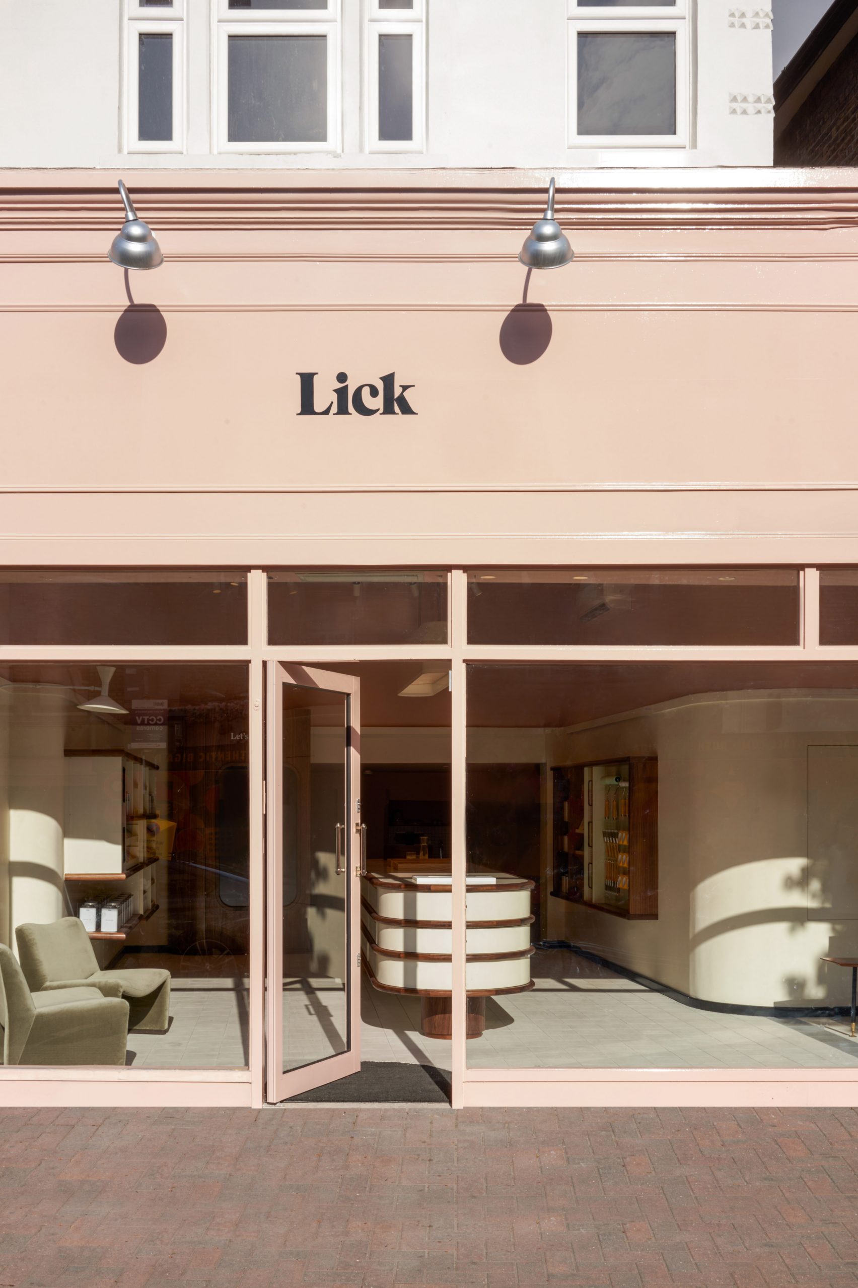 Lick paint shop in London has pink interiors