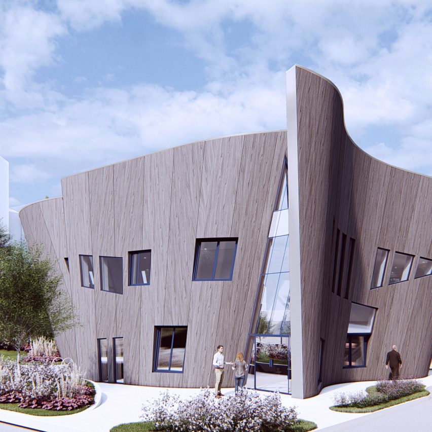 Render of Maggie's Centre by Studio Libeskind