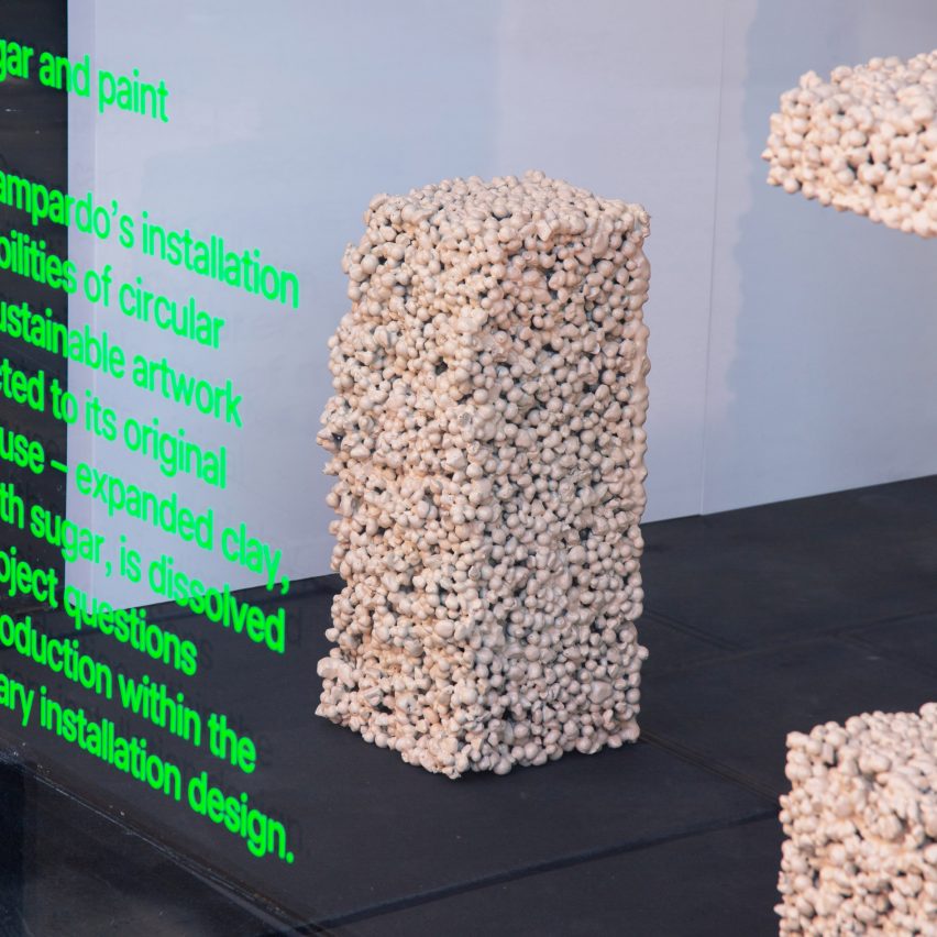 Reversible pedestal by Marco Campardo for Selfridges display