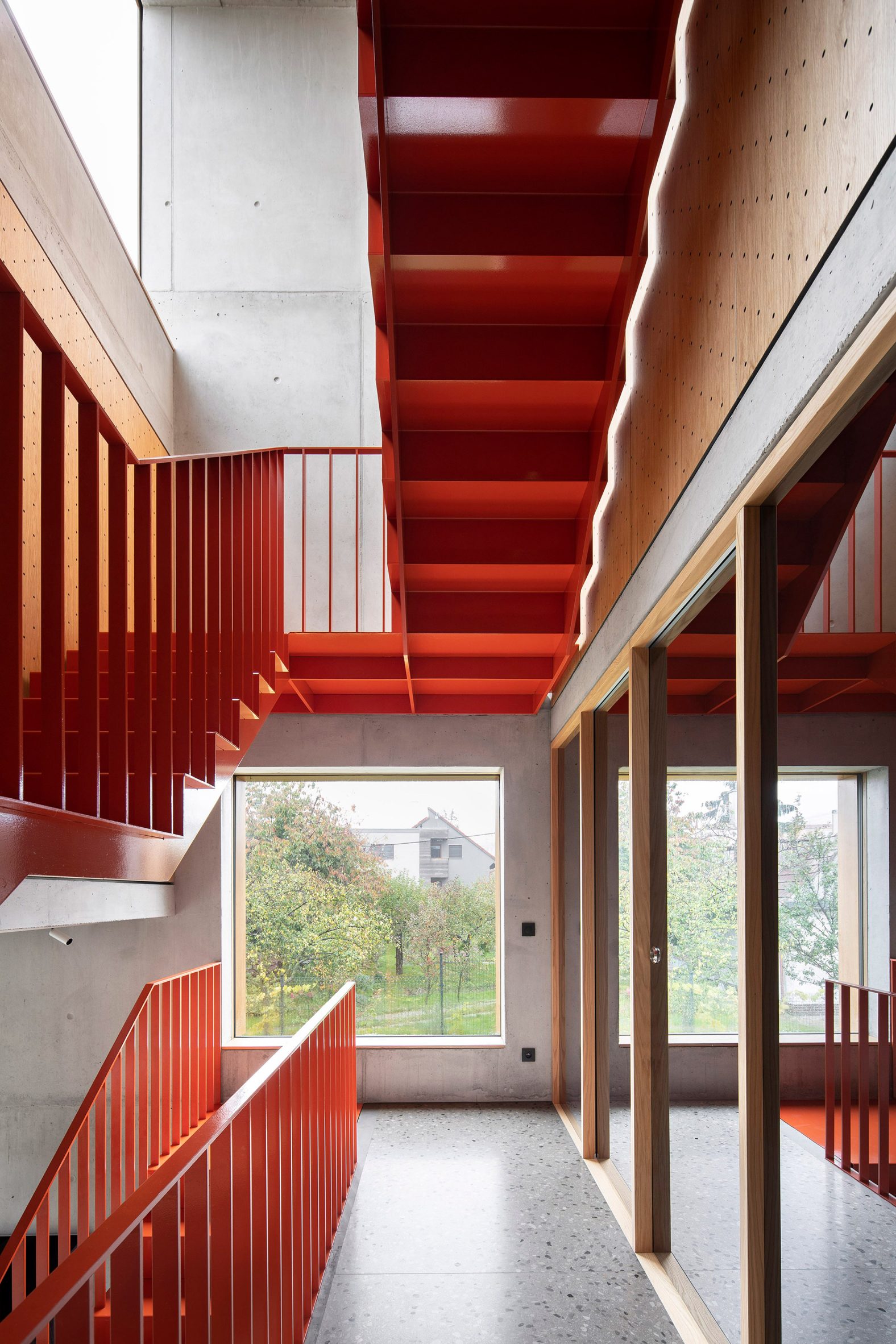 Stairwell of Na Rade House in Slovakia