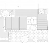 Roof plan of Na Rade House by NOIZ architekti