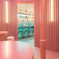 Doorway to laboratory room in Naked and Famous bar by Lucas y Hernández-Gil