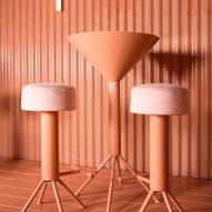 Table and stools in Naked and Famous bar by Lucas y Hernández-Gil
