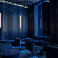 Blue room in Naked and Famous bar by Lucas y Hernández-Gil