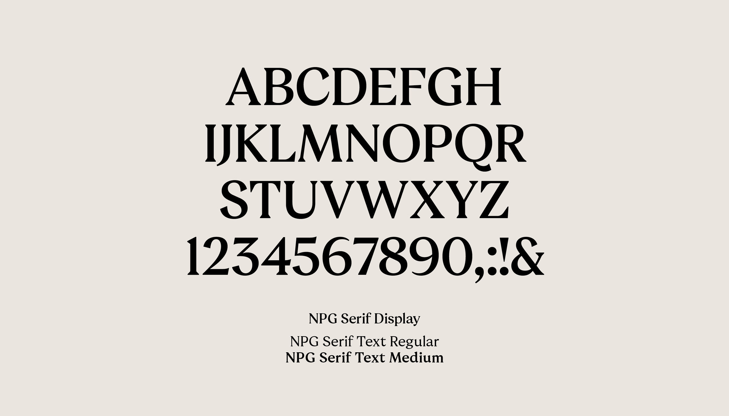 National Portrait gallery new typeface NPG Serif