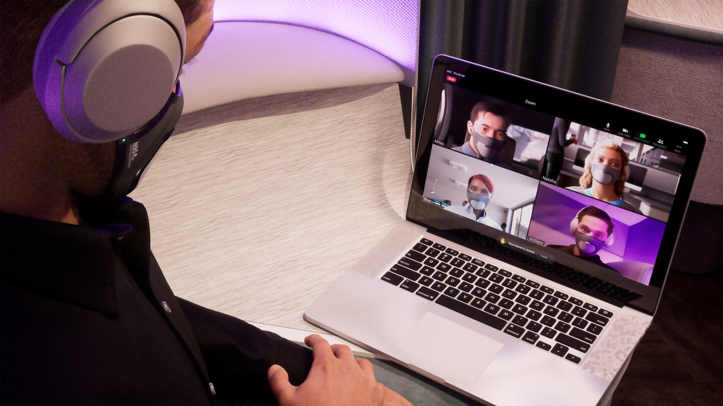 PriestmanGood and Skyted face mask for video calls