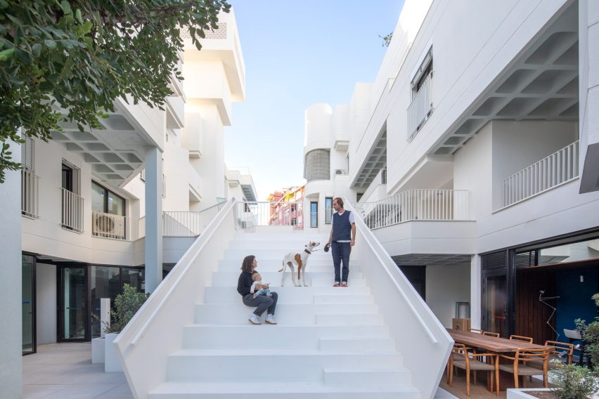 Staircase of Gomila Center in Gomila project by MVRDV and GRAS Reynés Arquitectos