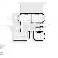 Floor plan of Quatrefoil House by Hyde + Hyde