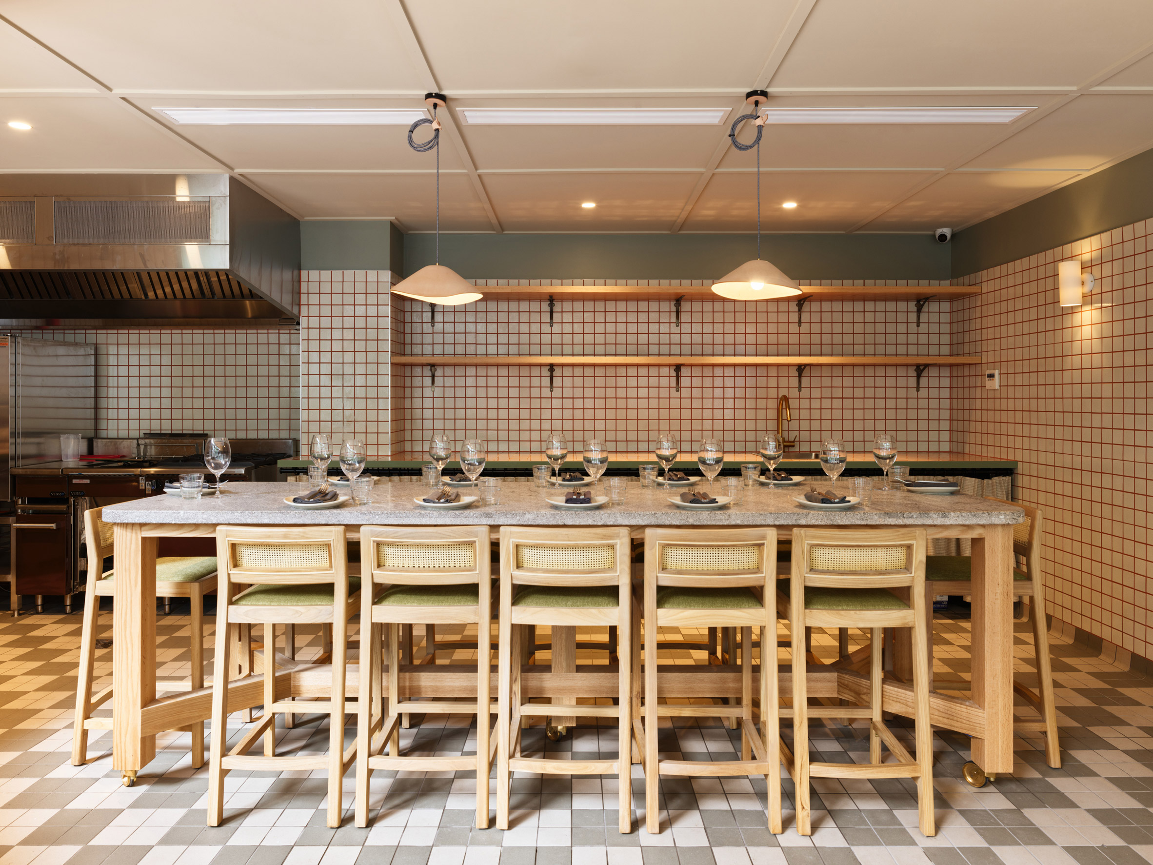 Raised bar in Sydney restaurant designed by Luchetti Krelle