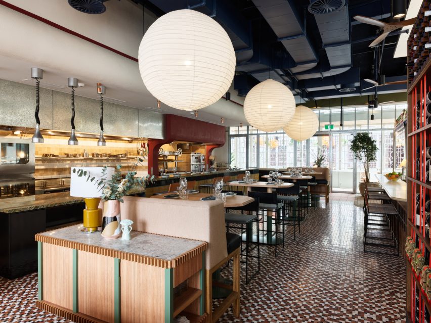 Dining area of Sydney restaurant designed by Luchetti Krelle