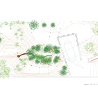 Garden level plan, Rambla Climate-House by Andrés Jaque, Office for Political Innovation and Miguel Mesa del Castillo