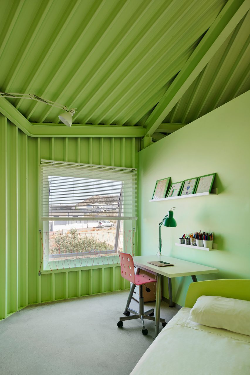 dormitorio verde
