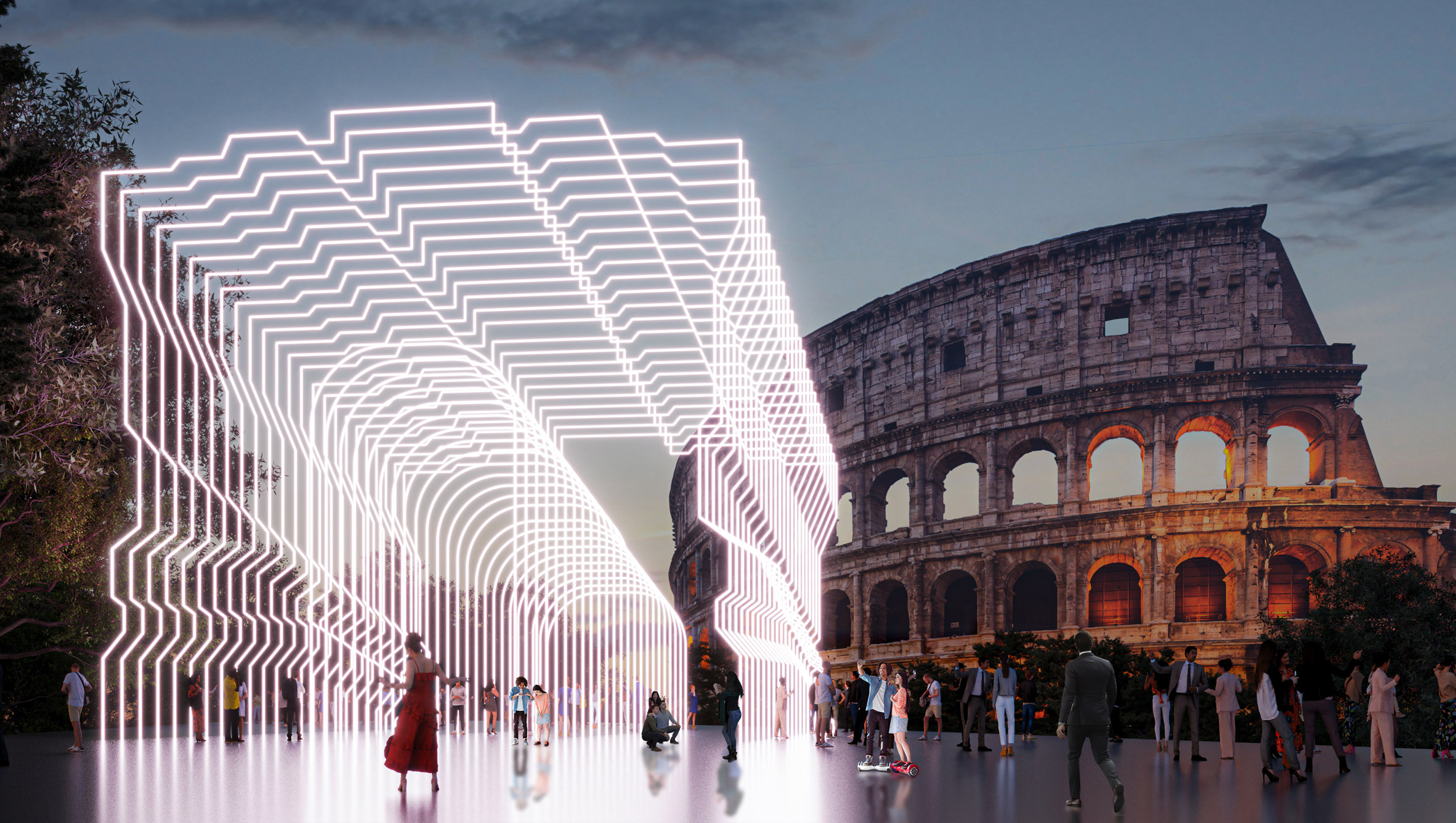 Visualisation of pavilion at World Expo 2030 in Rome