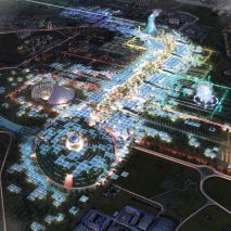 Aerial render of Rome's bid for World Expo 2030 by Carlo Ratti, Italo Rota and Richard Burdett