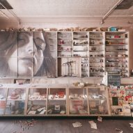 Industrial interior at the Time exhibition by Rone