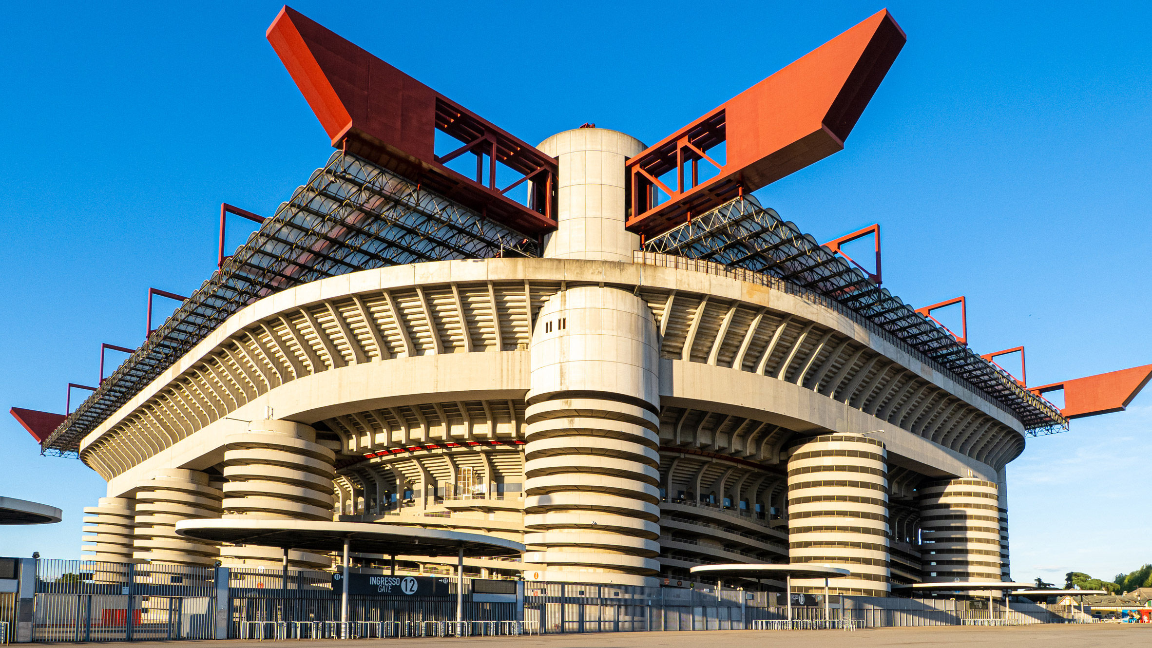 Exterior of the San Siro stadium in Milan