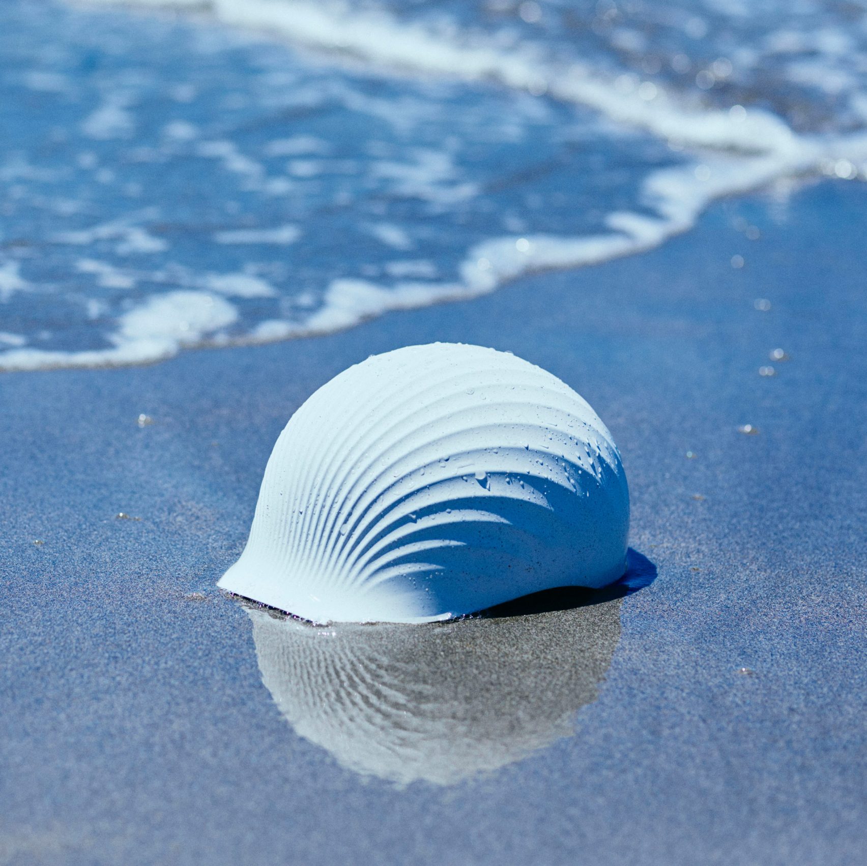 Shellmet helmet on the beach in Japan