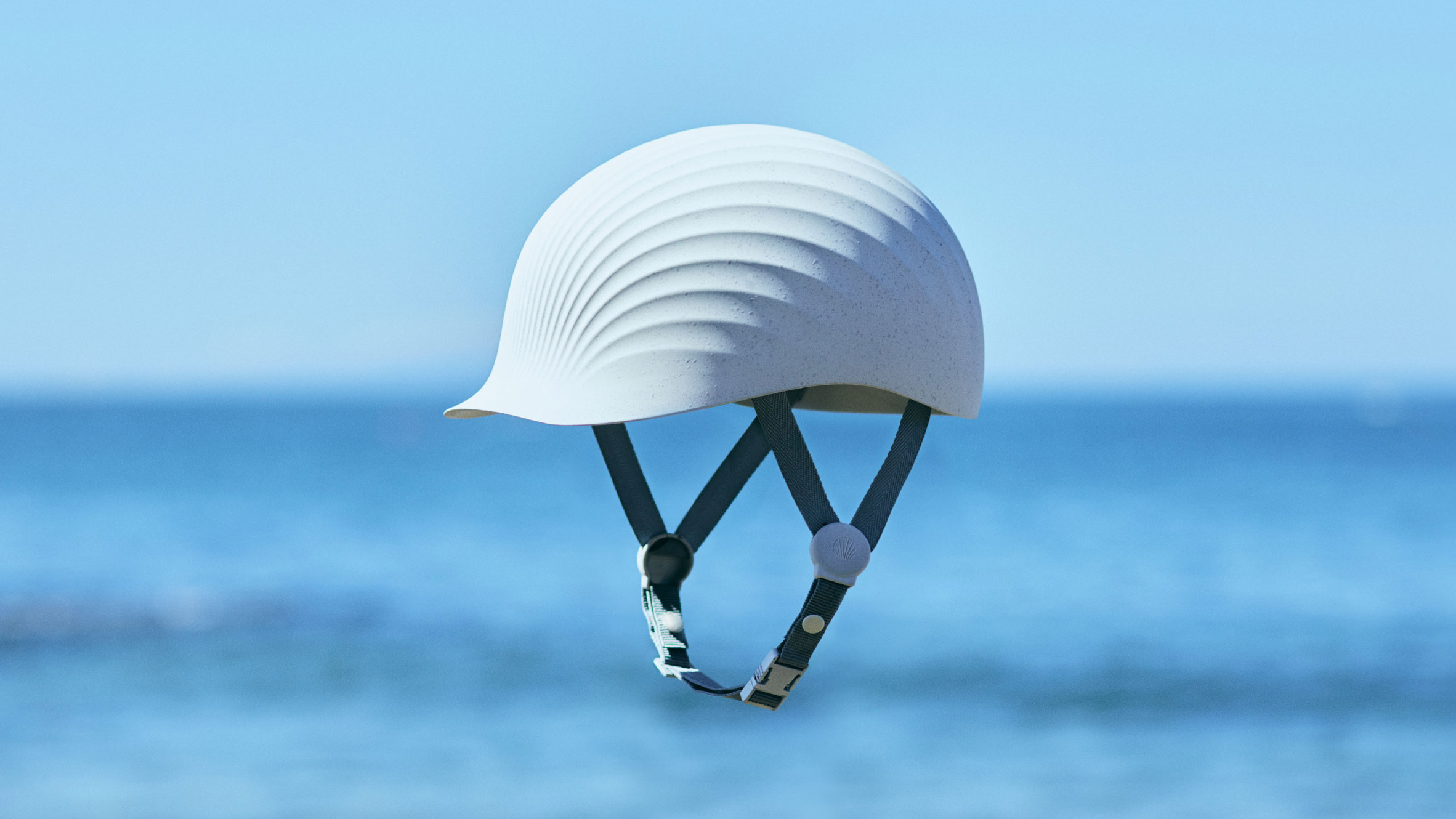Shell-based helmet with a nylon chinstrap