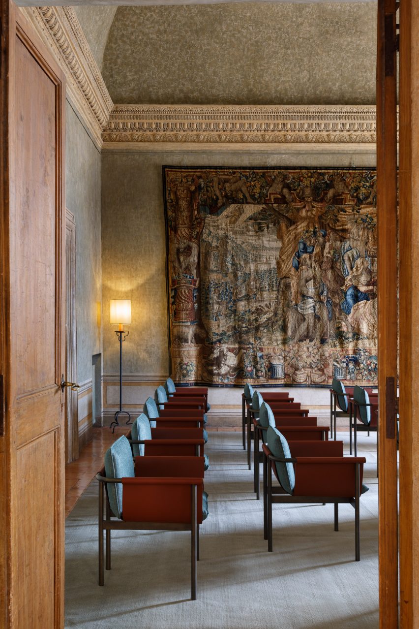 Salon de Musique en la Villa Medici, sede de la Academia Francesa en Roma