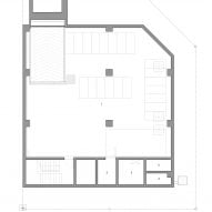 Basement plan of Urban Farming Office by Vo Trong Nghia Architects