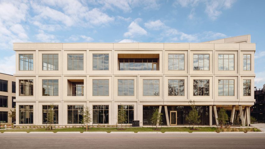 Concrete-clad office block in Austin, Texas, by West of West