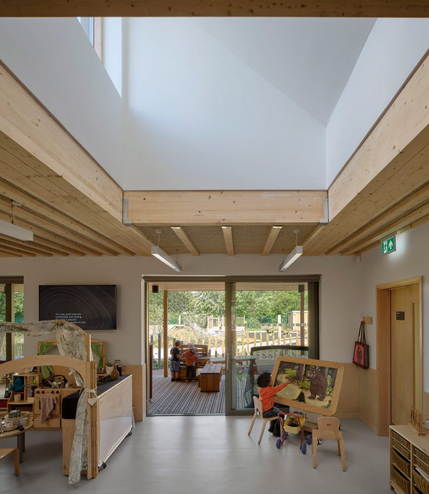 Interior of forest school by Feilden Clegg Bradley Studios