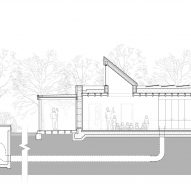 Section of Woodlands Day Nursery and Forest School by Feilden Clegg Bradley Studios