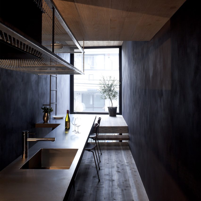 YUUA Architects and Associations skinny house interior