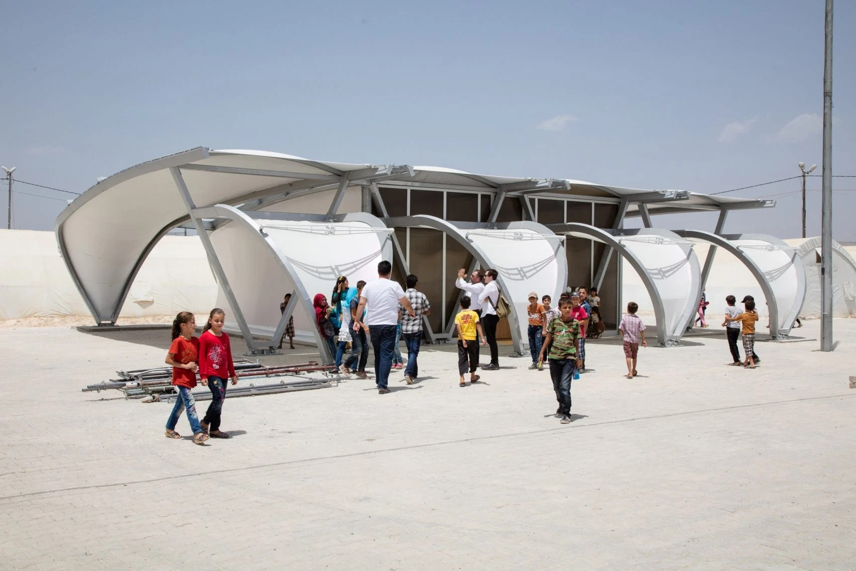 Modular tent classrooms for refugees by Zaha Hadid Architects