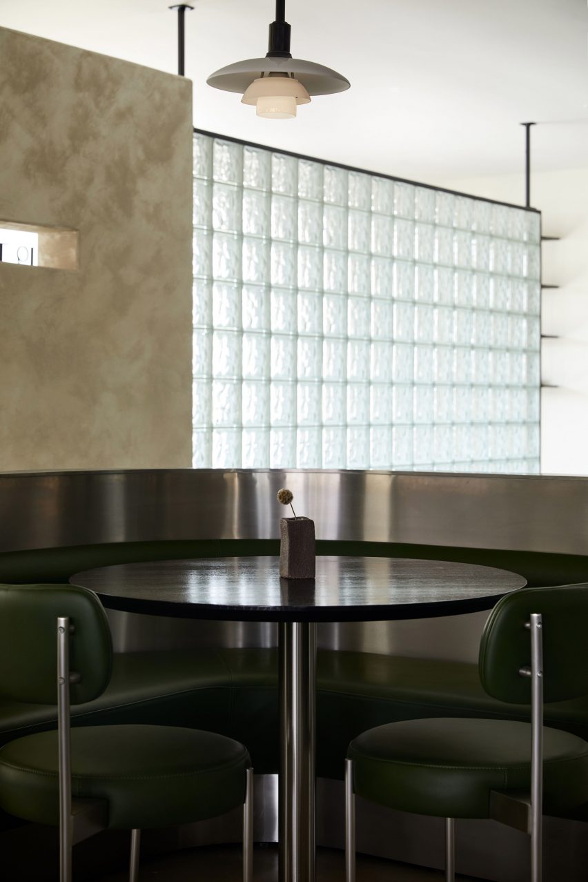 Stainless steel banquette