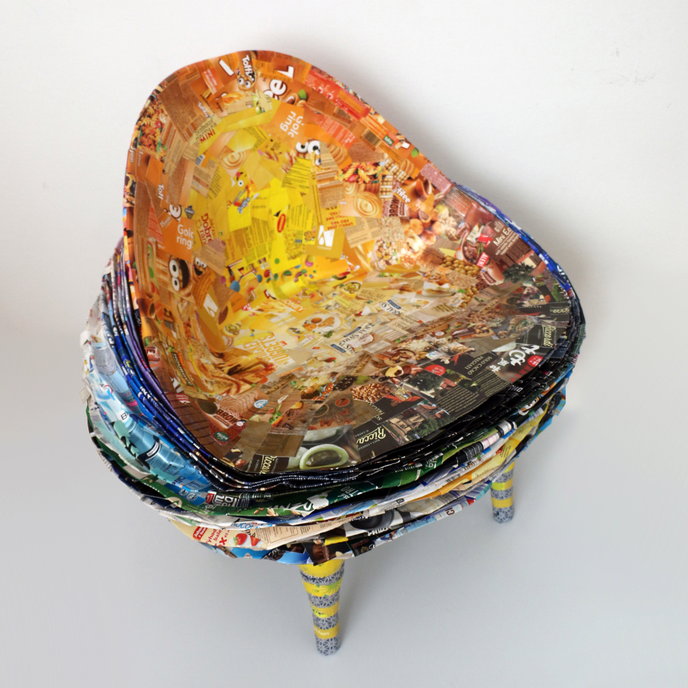 Chair made from recycled materials