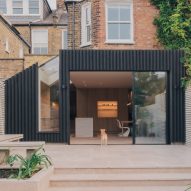 Dan Marks adds charred-wood extension to his family home