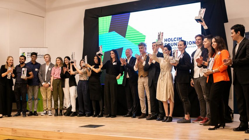 A photograph of the previous winners of the Holcim Awards