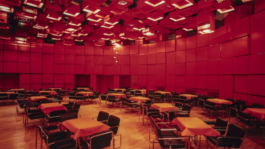 Image of a room with tables and chairs