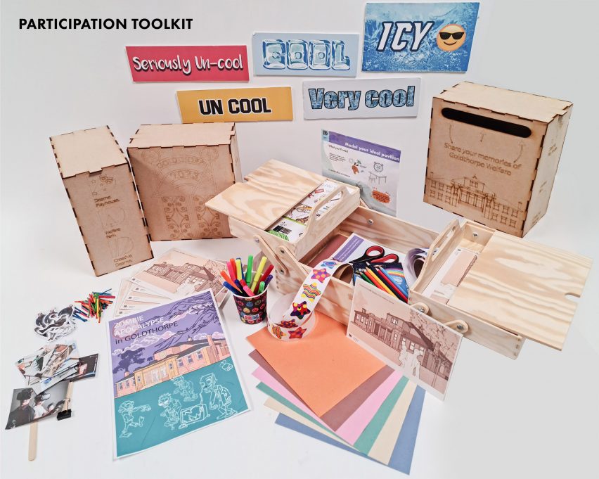 Participation toolkit featuring colourful paper and pens