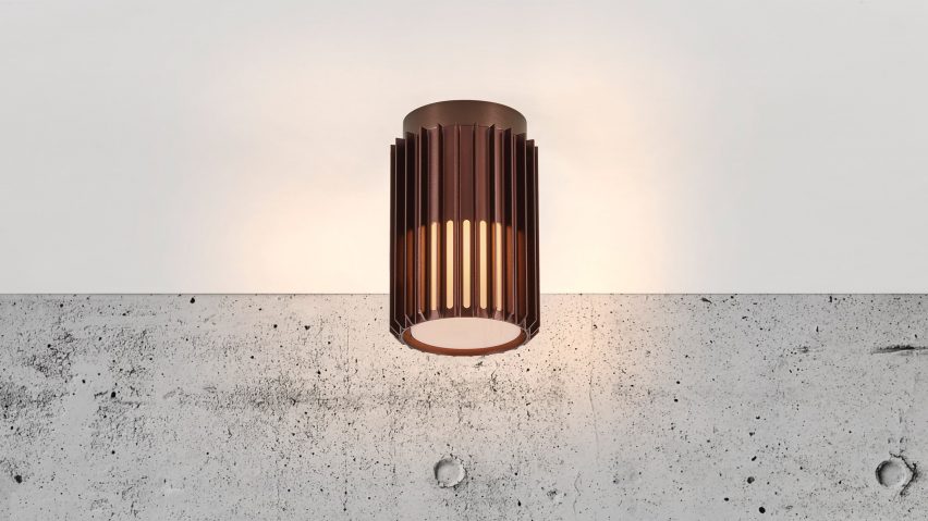 Brown metallic ceiling light by Nordlux
