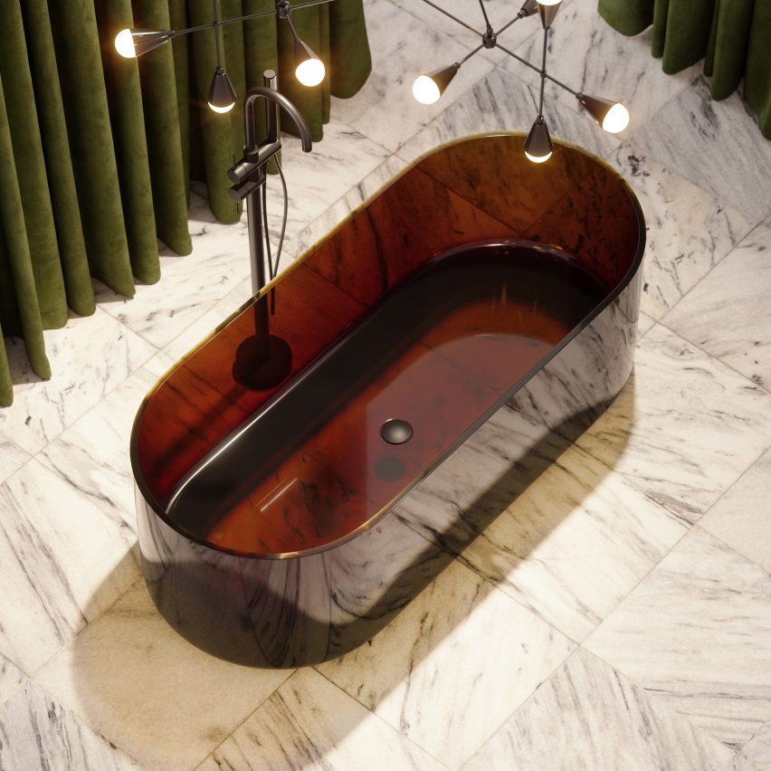 Amore translucent resin bath by Lusso