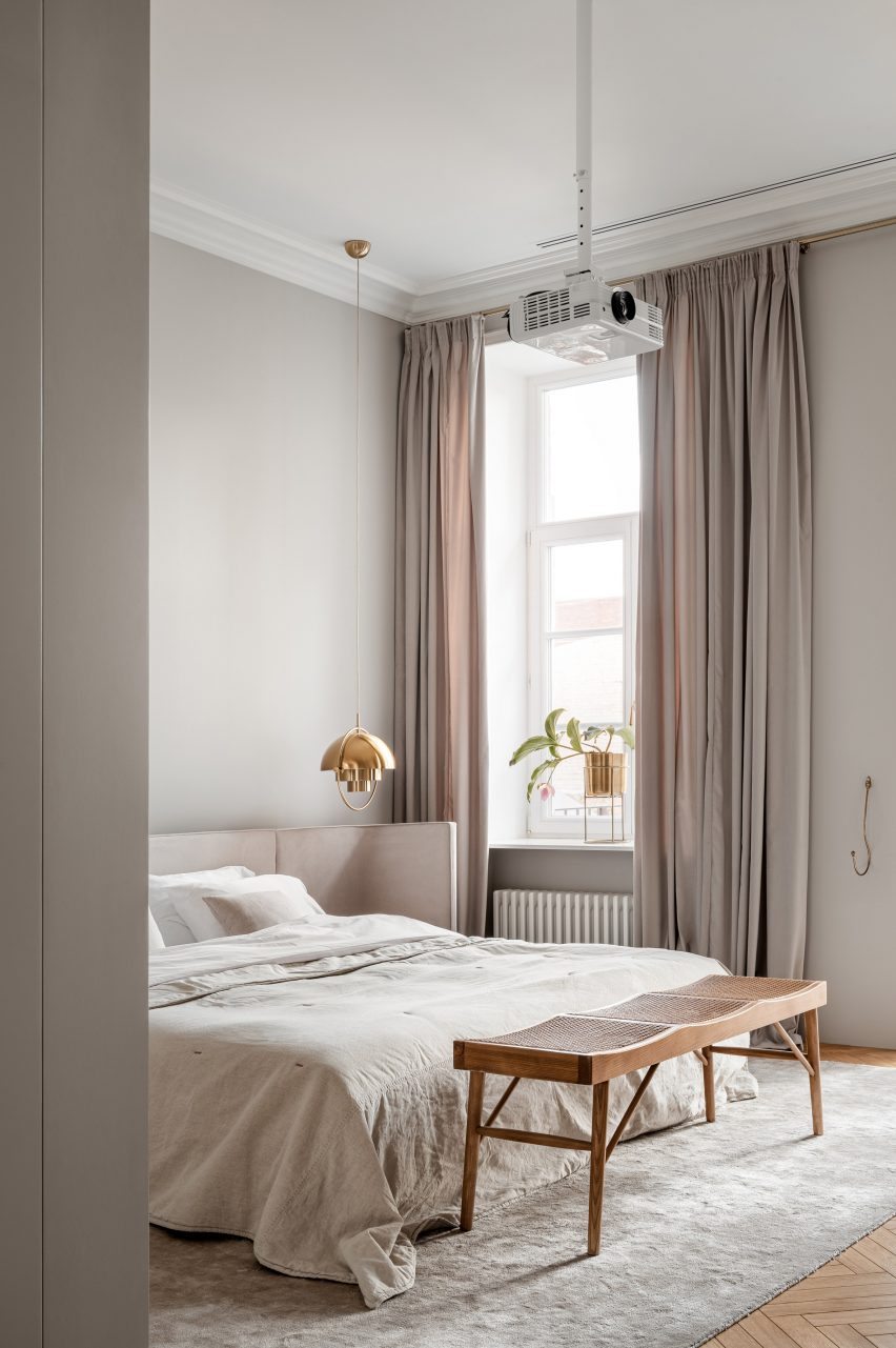 طراحی داخلی اتاق خواب آپارتمان اوکراین توسط Anastasiia Novikova