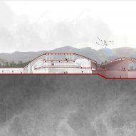 Section of Chaohu Natural and Cultural Centre by Change Architects
